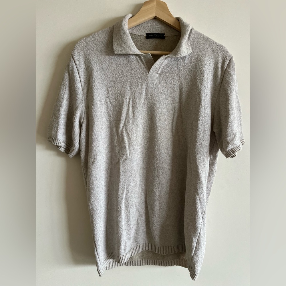 Phil Petter Australia Knit Collared Sweater Short-Sleeve Shirt
